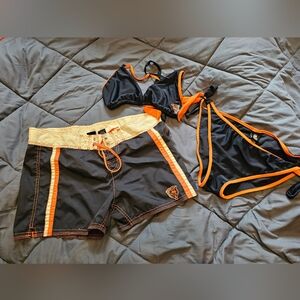 NFL Bears 3 piece swim suit set size XL
